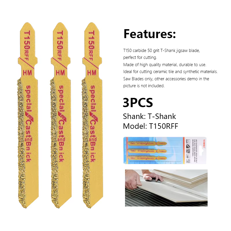 Lame de scie sauteuse diamant brasé CMCP 3 pièces 4 ''grain 50