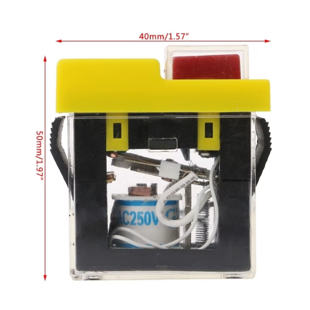 250V 6(4)A Machine étanche scie coupe perceuse interrupteurs marche/arrêt interrupteur électromagnétique KJD6 5E4 sous