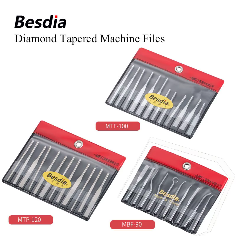 TAIWAN Besdia diamant conique Machine fichiers outil à main ou assorti avec Turbo Air Lappers MTP120 MTF100
