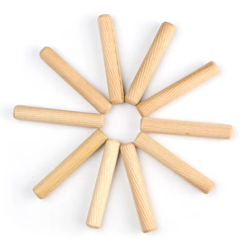 Lot de 50 goujons ronds en bois 6*40mm 8*40mm pour le bricolage de meubles et la menuiserie - Guide de perçage