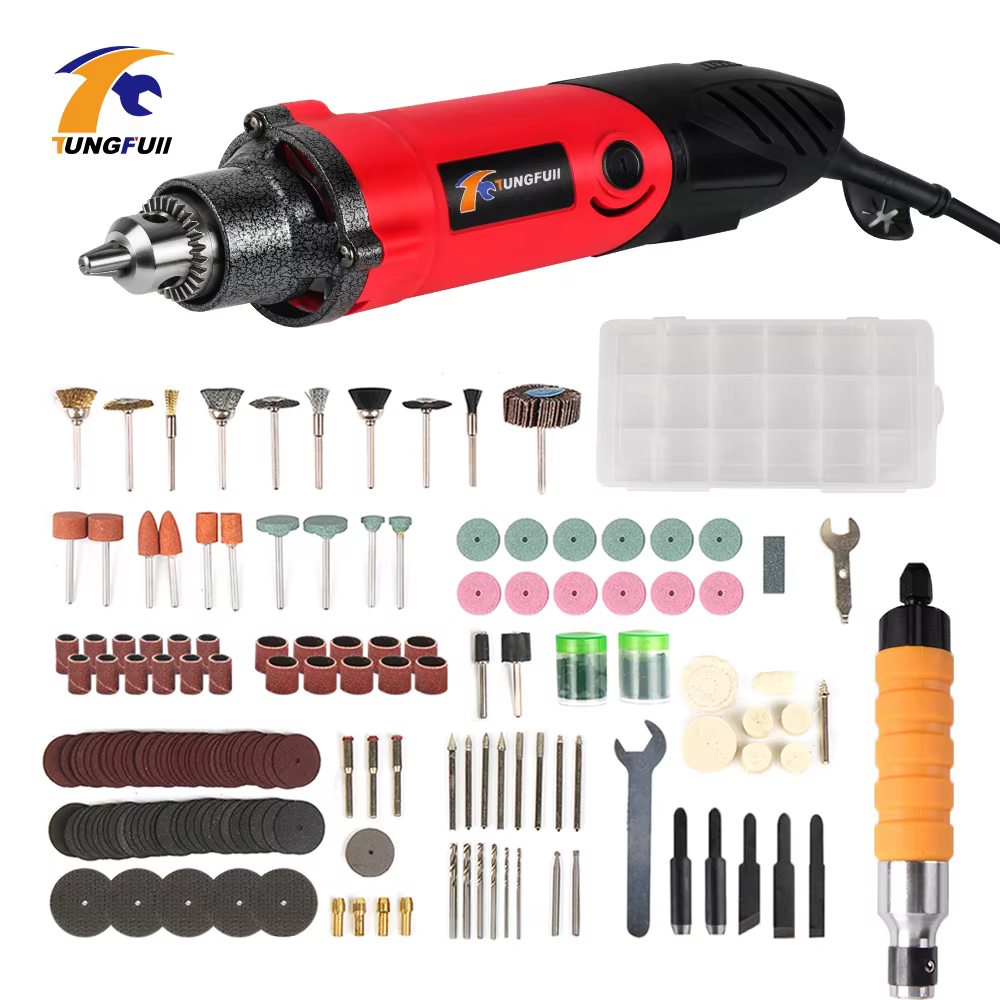 Tungfull-Graveur électrique 240W 220V, outils Dremel, mini perceuse électrique, coupe, polissage, meulage, accessoires