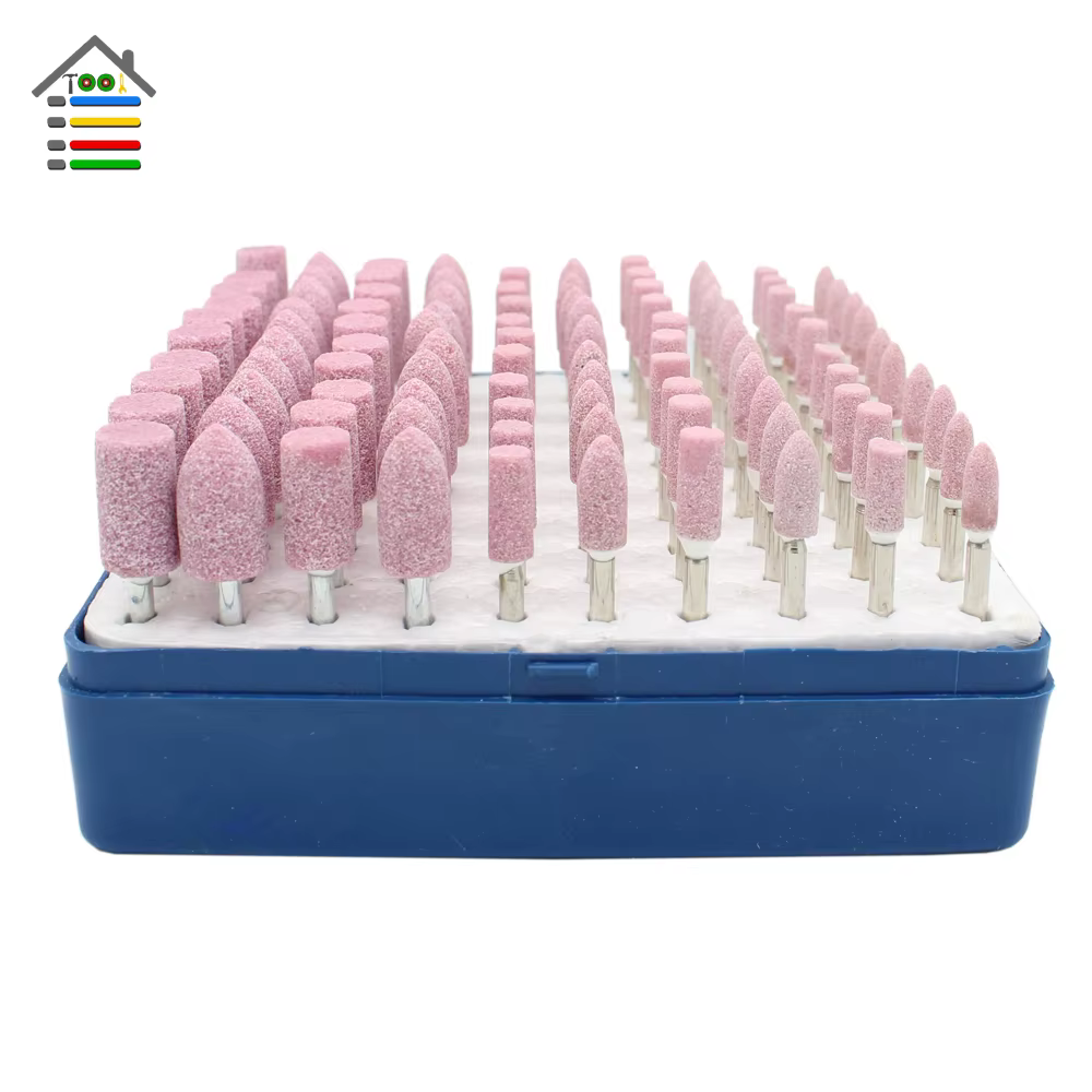 Nouveau 100 pièces assortiment monté pierre Kit outil abrasif pour Dremel meuleuse meulage polissage affûtage meule