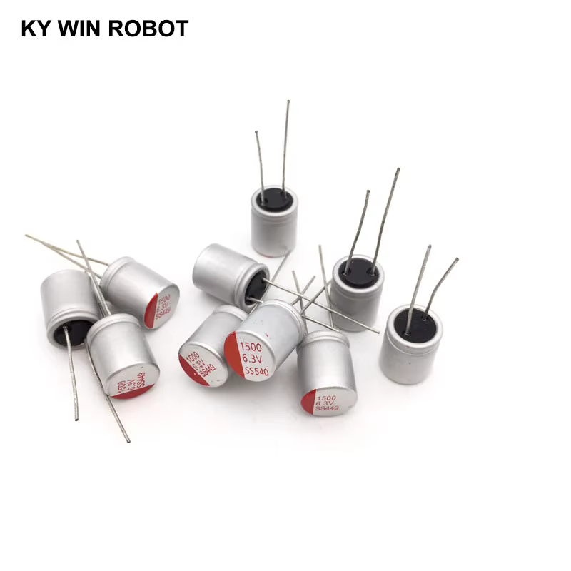 6.3V1500UF 10*13 DIP condensateur électrolytique solide 1500UF 6.3V 10X13mm
