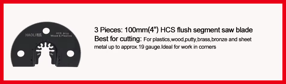 Lames de scie circulaire HCS NEWONE à changement rapide de 100 mm pour outils électriques oscillants