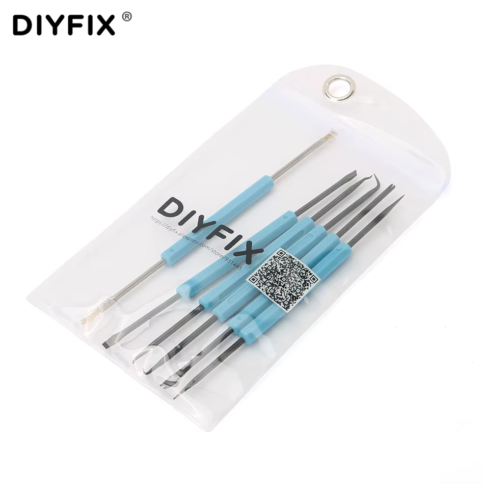 DIYFIX 6 en 1 acier soudure assistance BGA PCB ensemble d'outils de réparation précision composants électroniques soudage meulage nettoyage outils à main