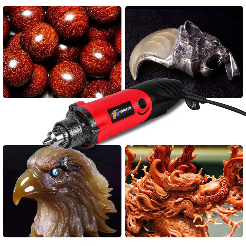 Tungfull-Graveur électrique 240W 220V, outils Dremel, mini perceuse électrique, coupe, polissage, meulage, accessoires