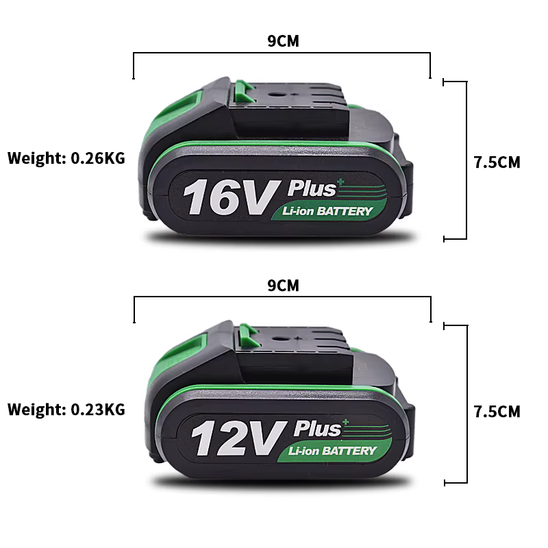 Batterie au lithium 12V 16v 21v 25v PLUS