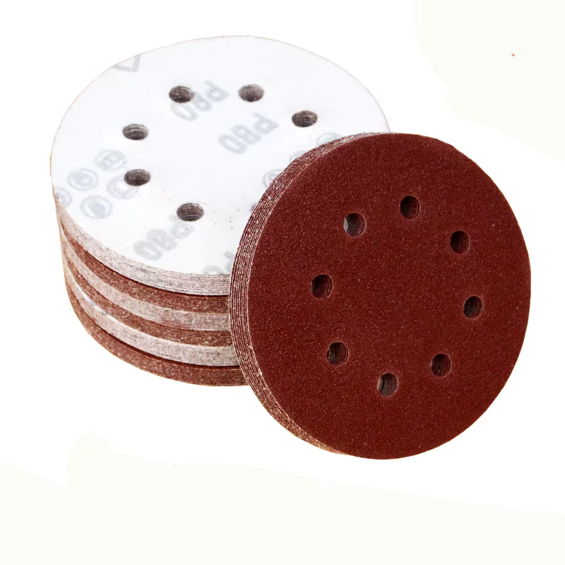30 pièces 5 pouces 8 trous disques abrasifs crochet et boucle papier de verre adhésif 125MM pour ponceuse orbitale aléatoire 400-2000 grains feuille Abrasive