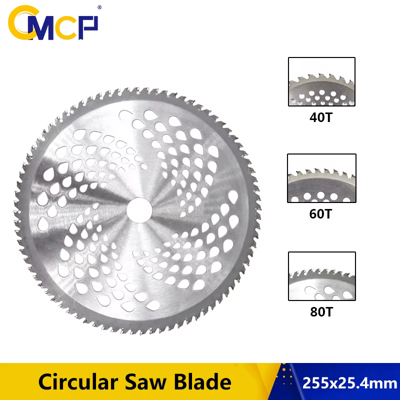 1pc 255mm 40T/60T/80T lame de débroussailleuse tondeuse à gazon