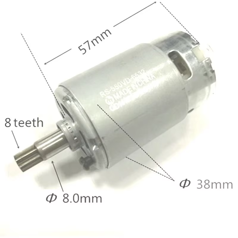 Moteur RS-550 à 8 dents DC 12V pour perceuse à percussion rotative sans fil BOSCH Uneo