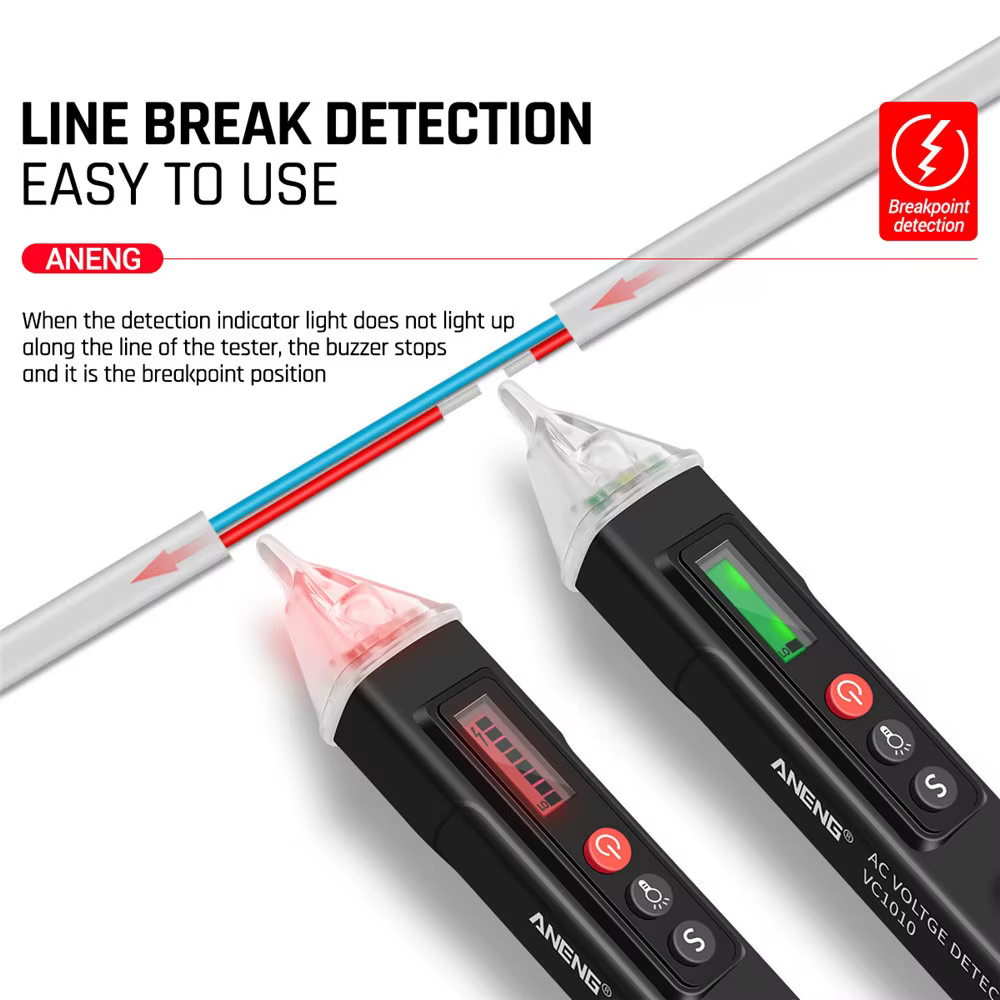 Affichage numérique détecteurs de tension ca/cc testeur intelligent sans Contact stylo mètre 12-1000V courant capteur