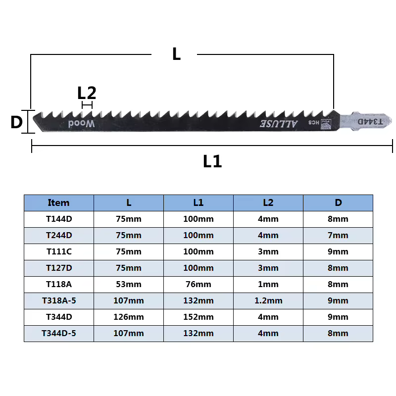 XCAN T tige lame de scie 5 pièces T111C T118A T127D T144D T244D T318A T344D