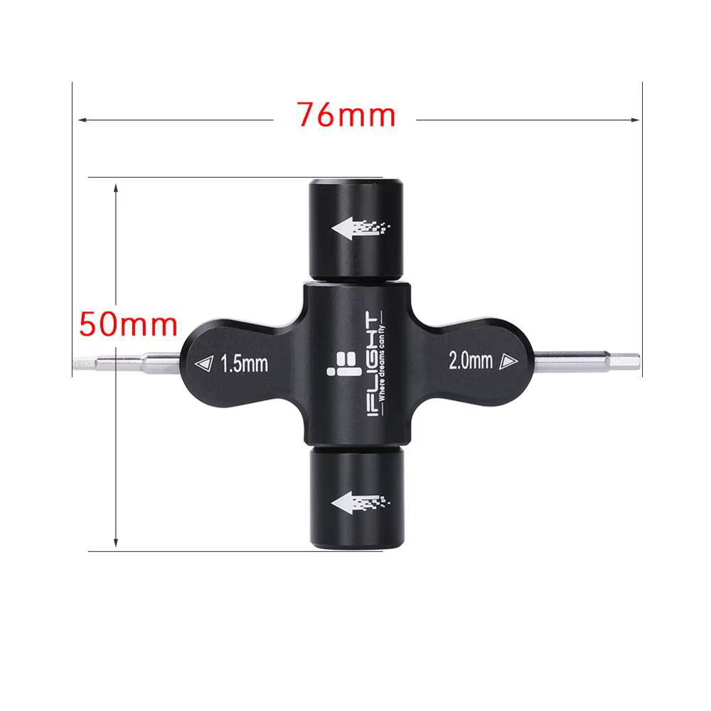 Outil d'accessoire iFlight (cliquet avec roulement) clé Quad M5 tournevis 1.5mm/2mm avec outil de roulement unidirectionnel intégré pour Drone RC FPV