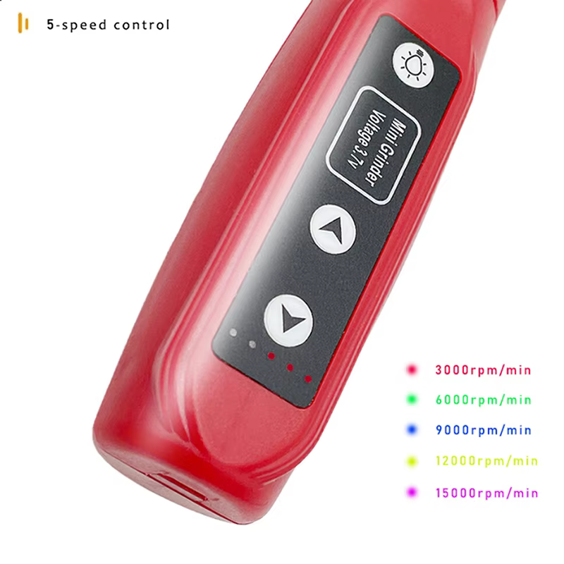 Perceuse sans fil Mini meuleuse batterie amovible Rechargeable gravure LED Variable 5 vitesses outil rotatif Dremel