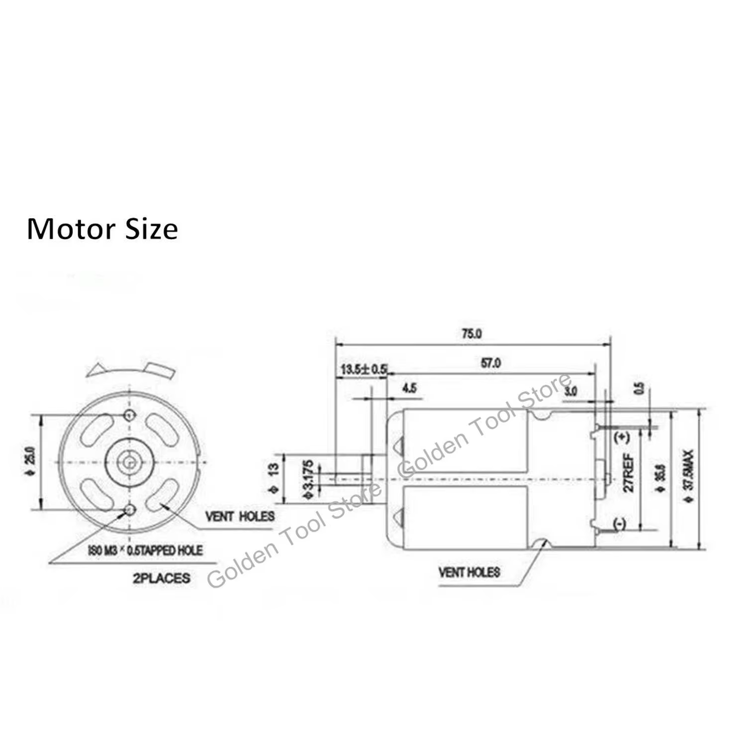 Moteur 14.4V 13 dents 13