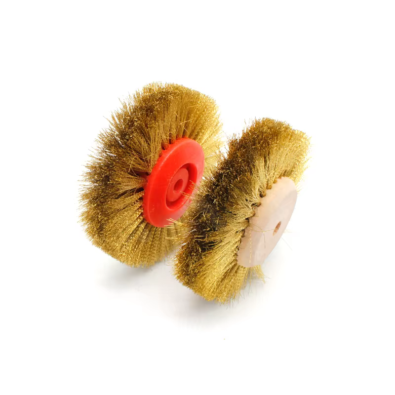 Brosse à roue en fil de laiton pour bijoux
