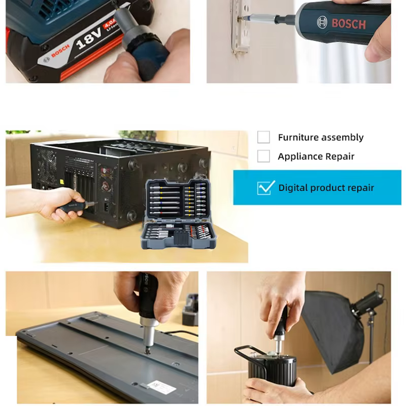 Bosch – boîte magique arc-en-ciel de 43 pièces, jeu de tournevis et d'embouts pour perceuse électrique, accessoires d'outils électriques Bosch
