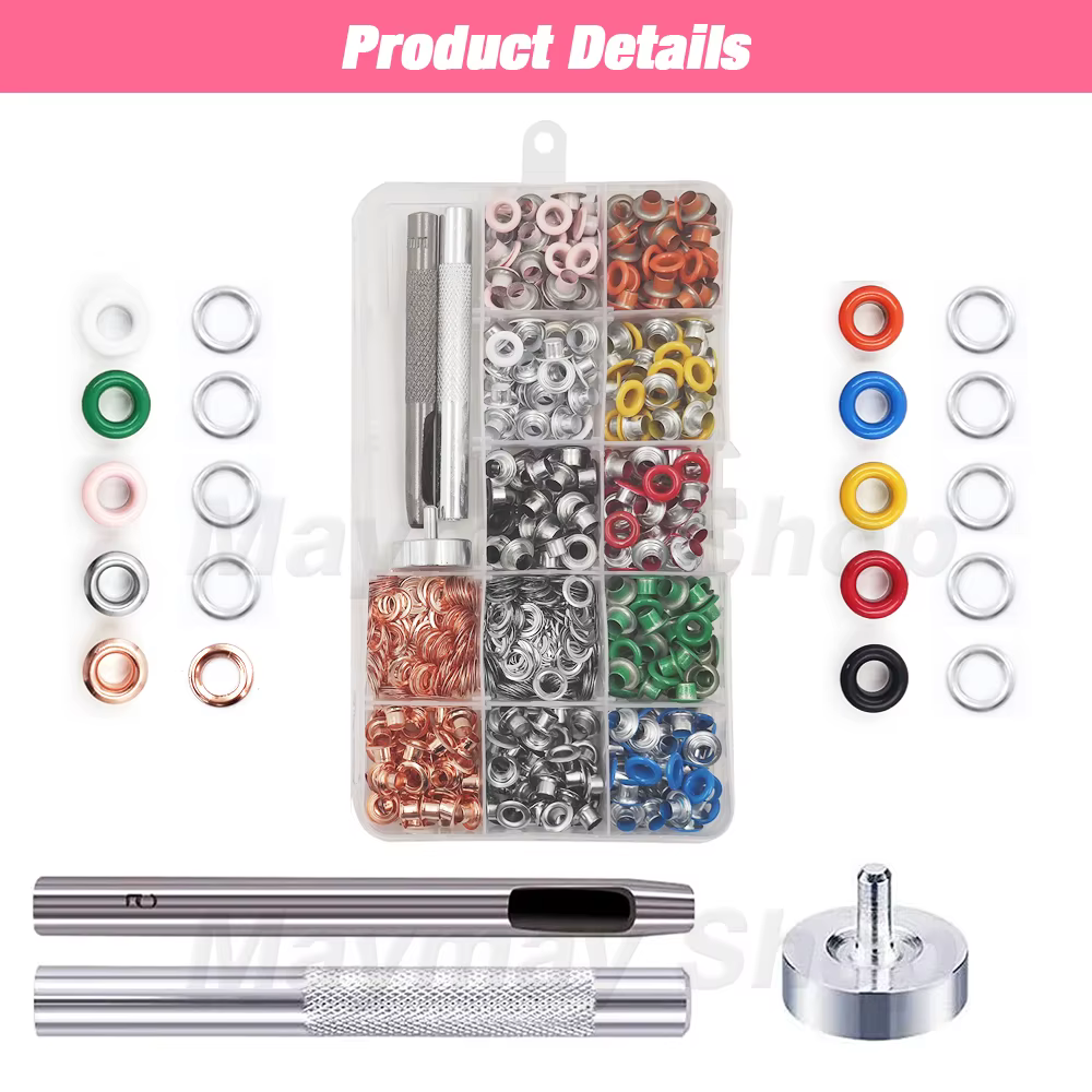 Kit d'œillets de 5mm, outil d'installation d'œillets