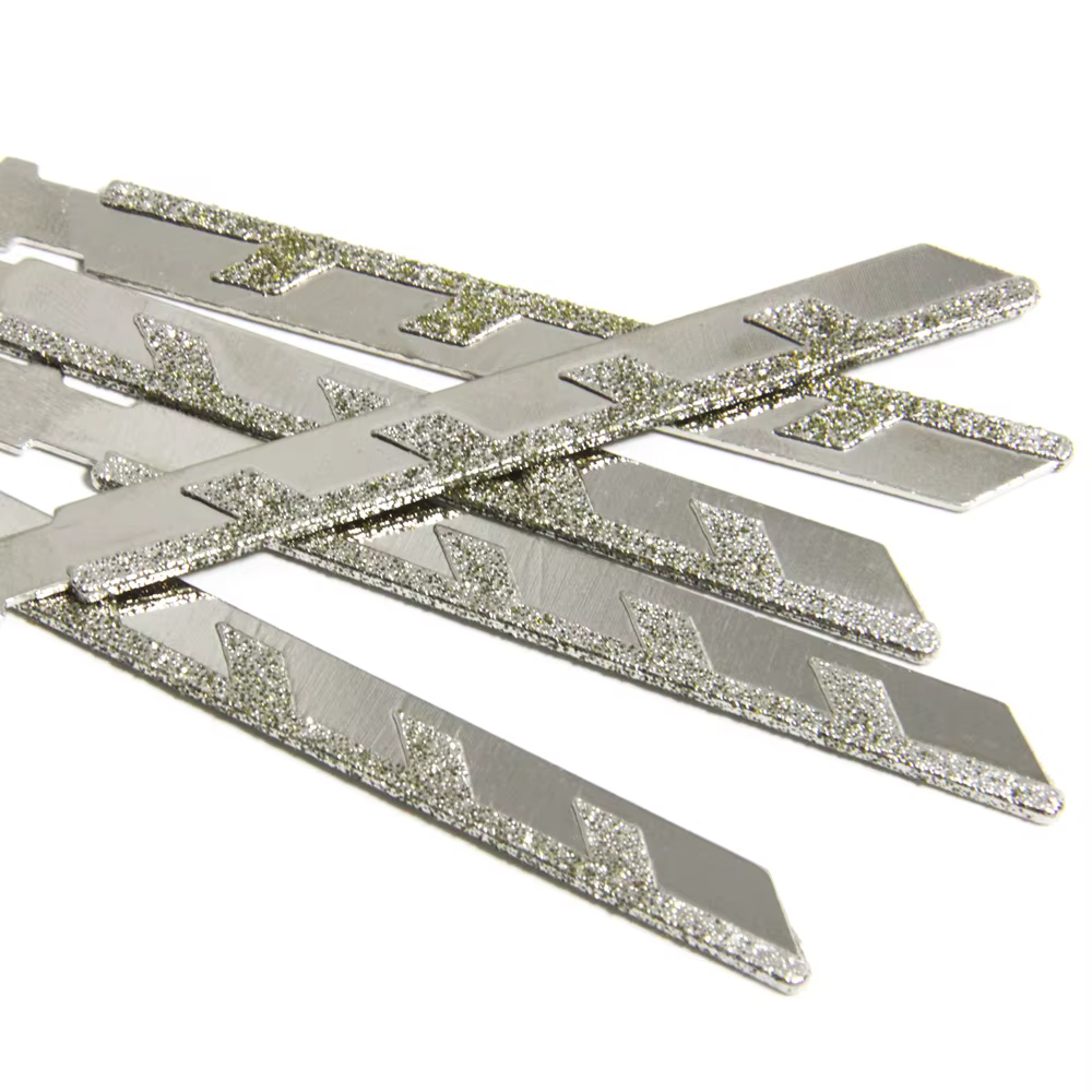 TASP Lot de 5 lames de scie sauteuse à tige en T de 100 mm (4 po) avec revêtement diamanté pour la maçonnerie