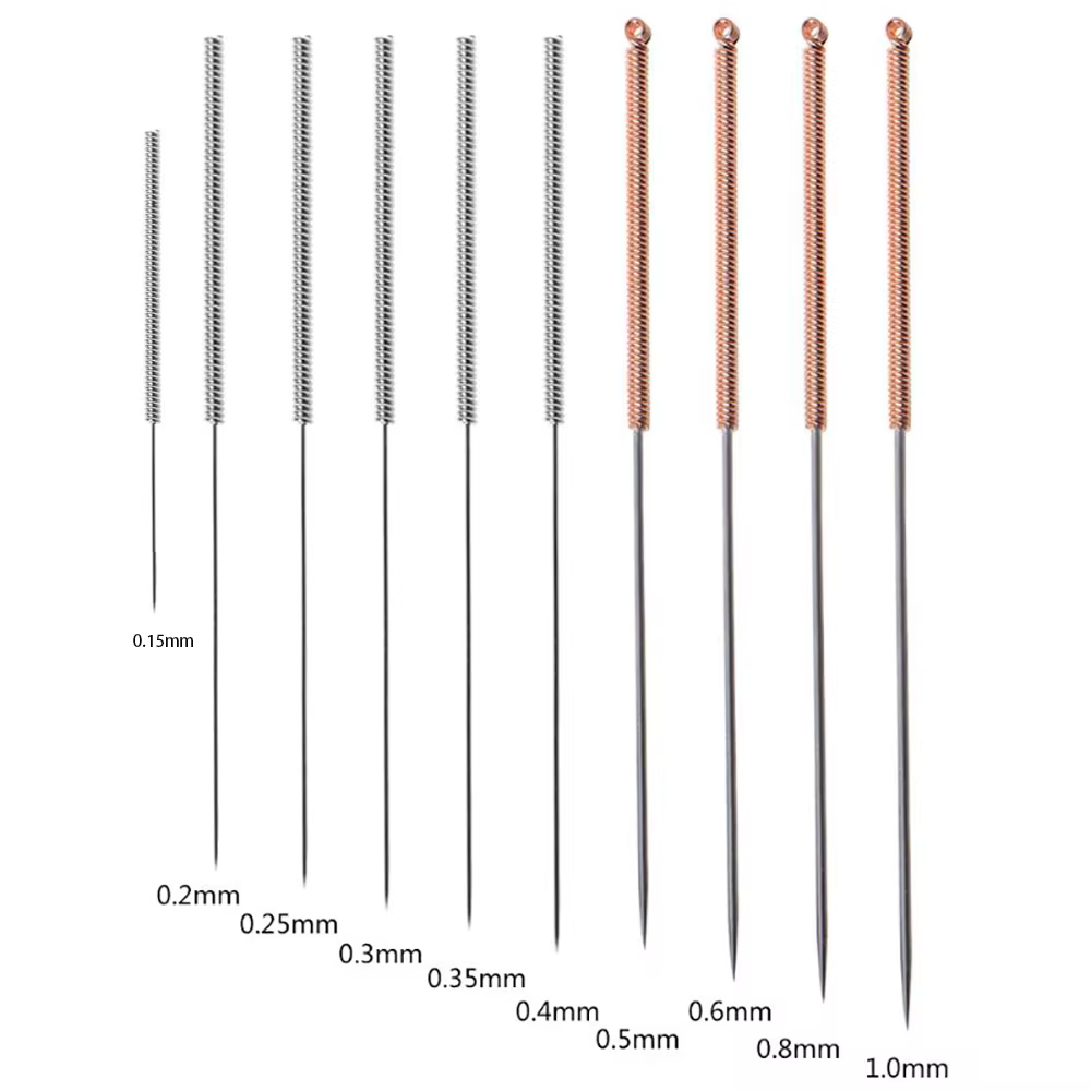 10ps buse d'aiguille de nettoyage en acier inoxydable pour forets 0.2/0.3/0.4/0.5/0.6-1.2mm PCB foret