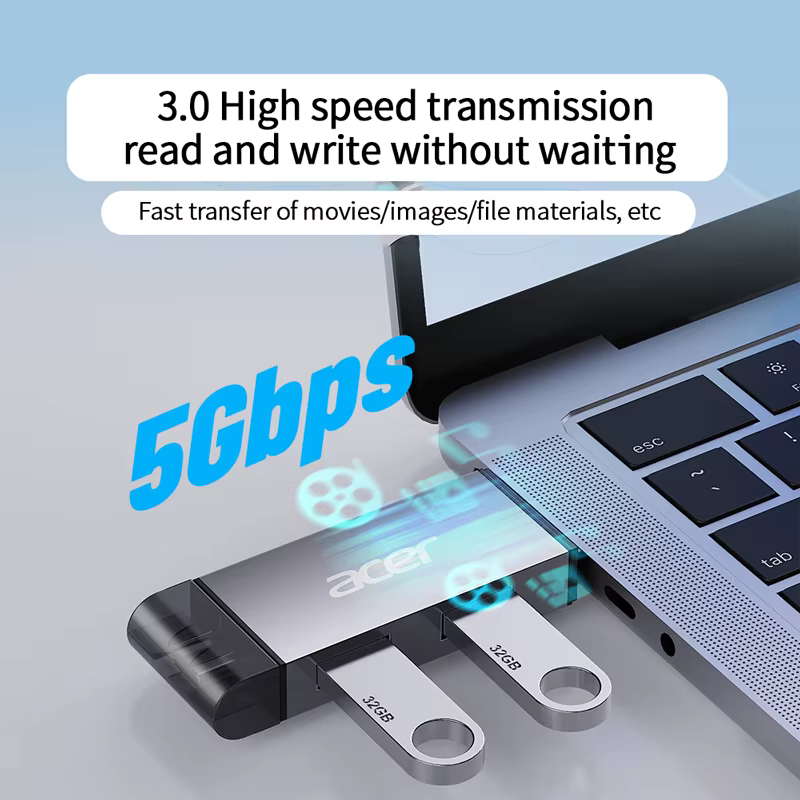 Lecteur de carte multifonction USB3.0 et USB C vers SD MicroSD TF pour PC accessoires d'ordinateur portable