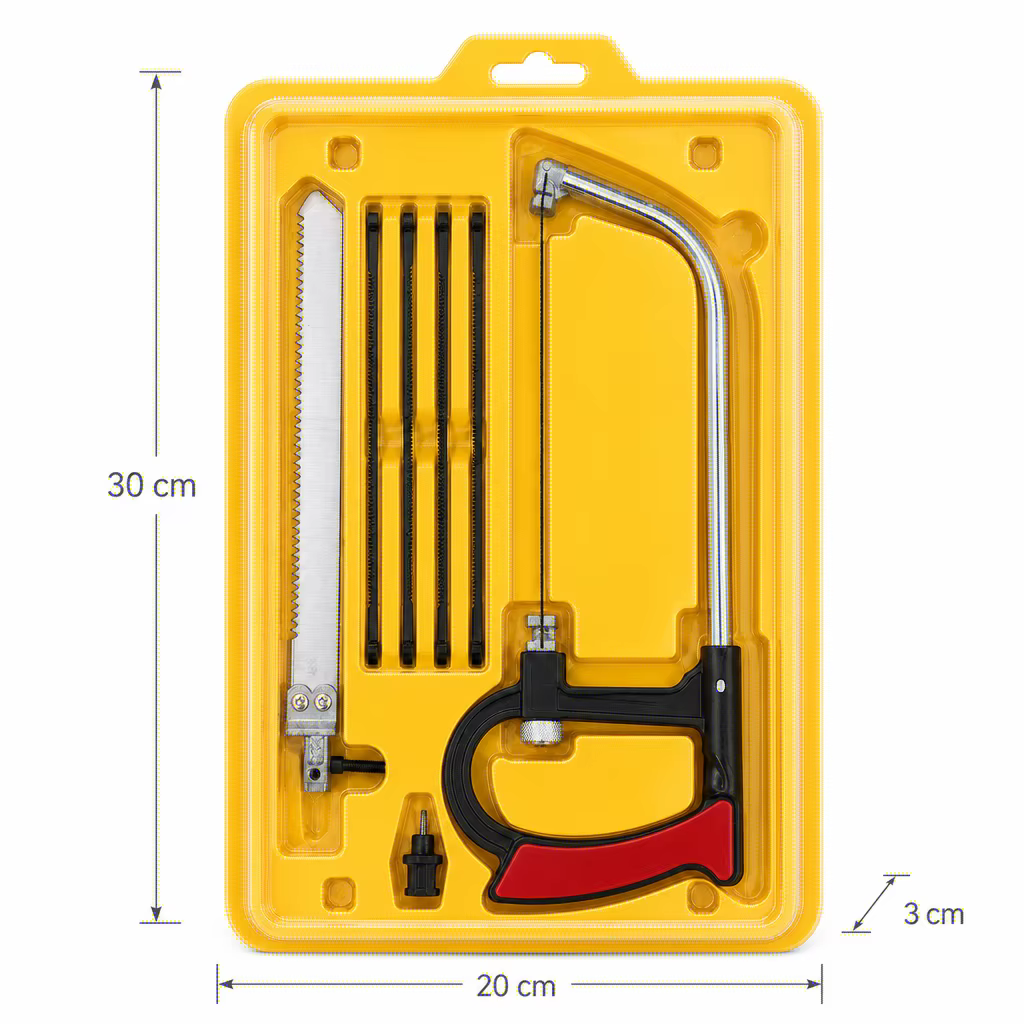 Kit de scie à main multifonction 8 en 1 avec 6 lames pour le travail du bois