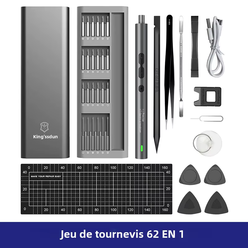 Jeu de tournevis électriques de précision 62/6 en 1