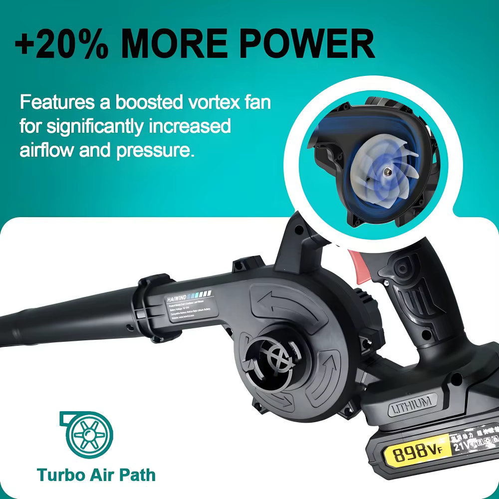 Souffleur d'air et aspirateur sans fil 2 en 1