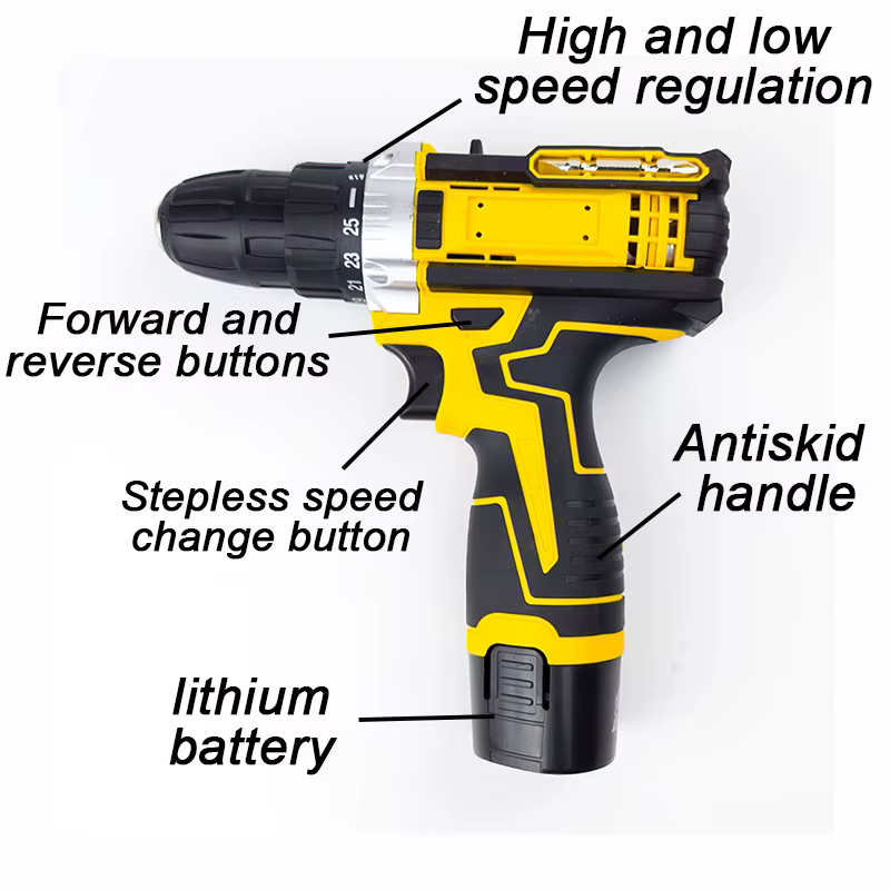 Perceuse électrique au Lithium 1 ou 2 Batteries