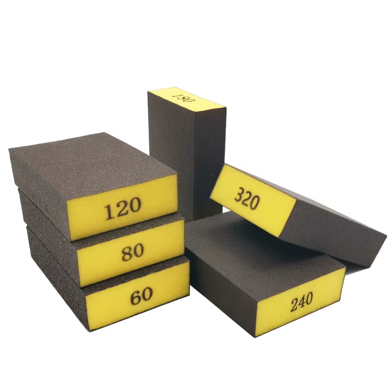 6 pièces/ensemble (60 80 120 180 240 320) bloc de ponçage épais moyen fin