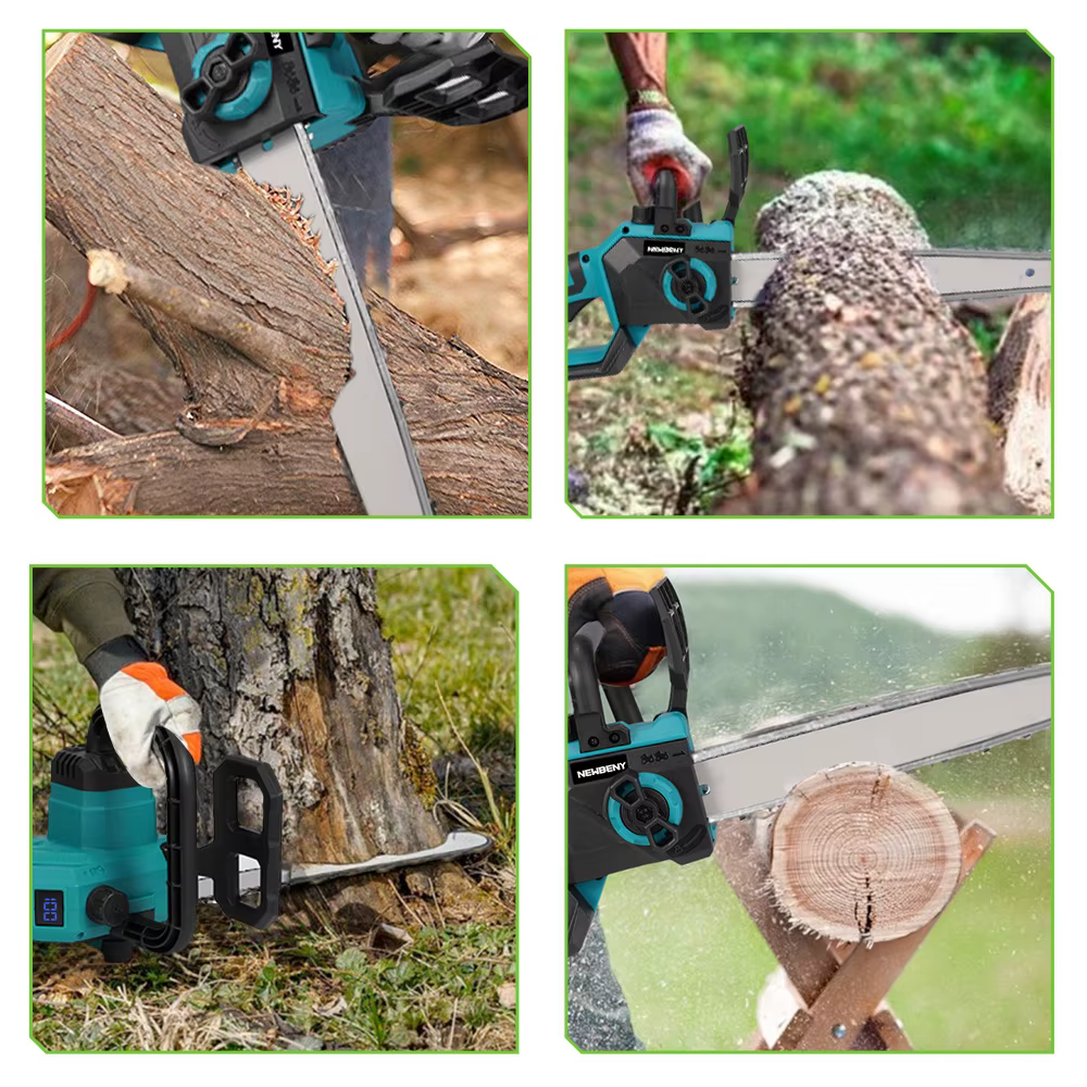 NEWBENY 12 pouces scie électrique sans brosse sans fil efficace jardin travail du bois outil