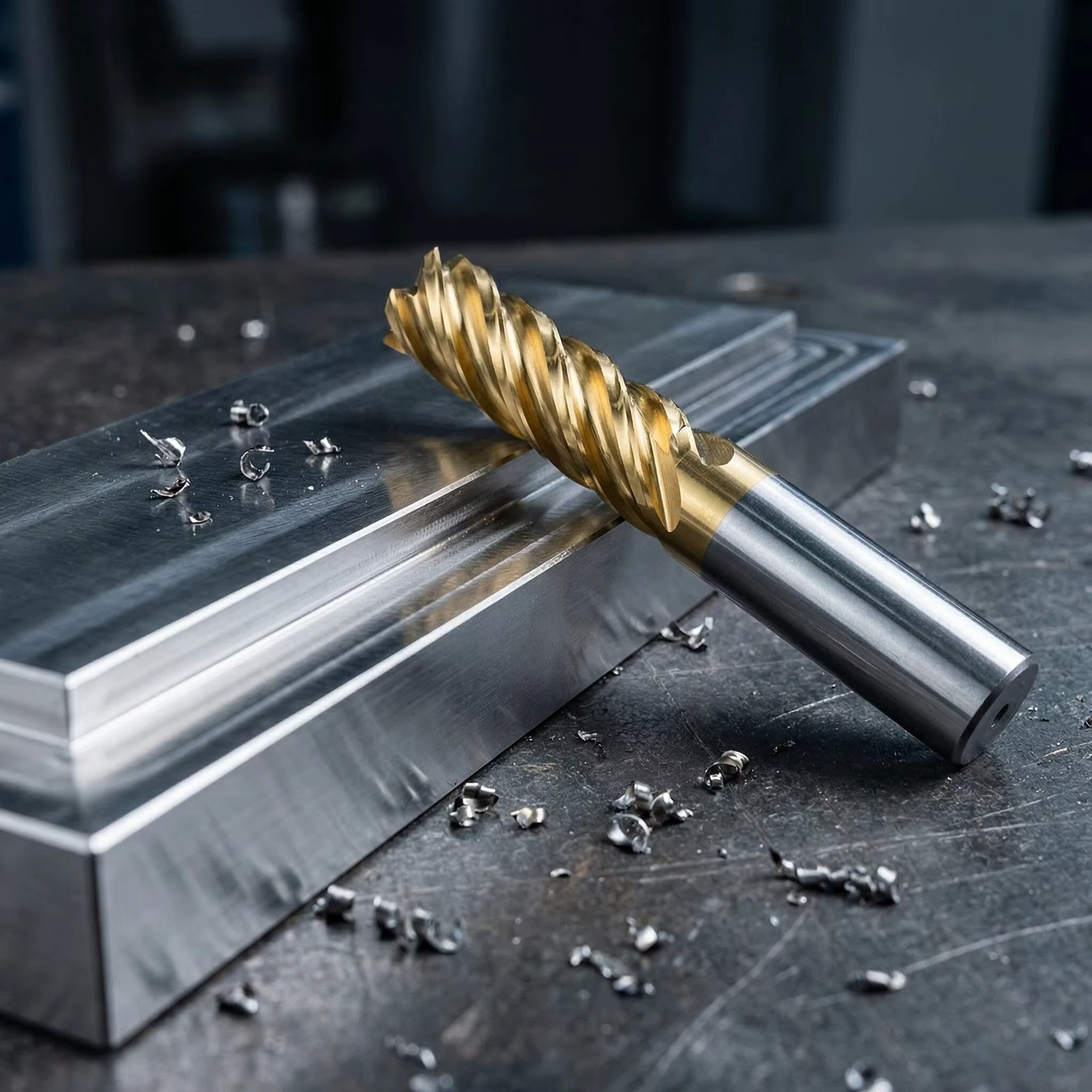 Fraise à queue haute précision HSS Co8 pour usinage CNC