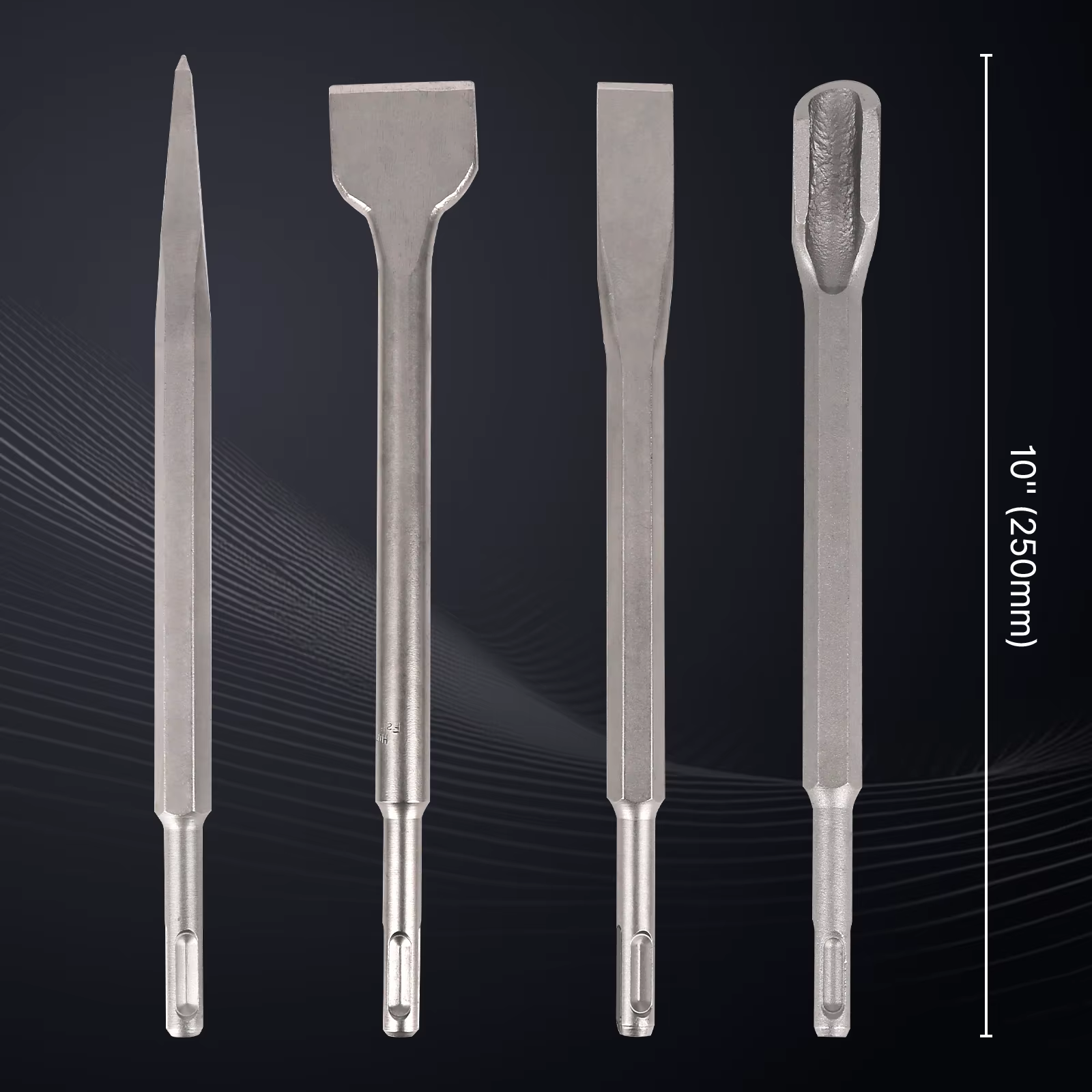 Pelle à tige ronde SDS PLUS de 250mm