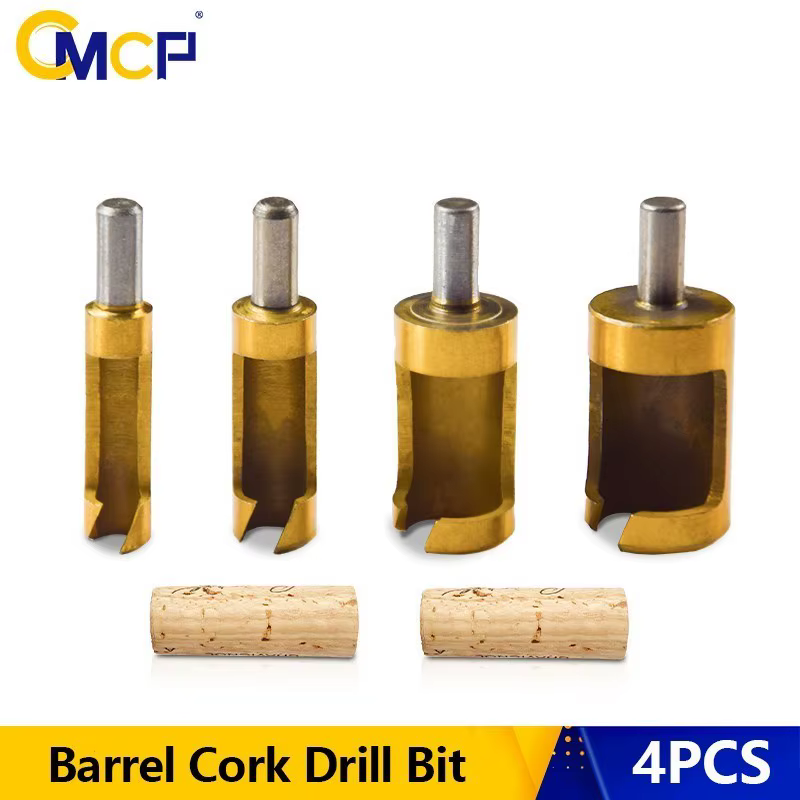 CMCP – foret en liège pièces/ensemble tonneau, revêtu de titane, pour bouchon de bois, 6/8/13/16mm, trous alésés, Tenon, outils pour le travail du bois