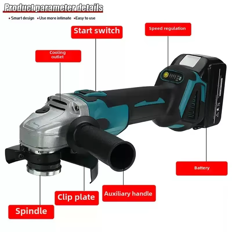 Meuleuse d'angle sans fil 18V – Machine de polissage et de découpe haute puissance sans fil
