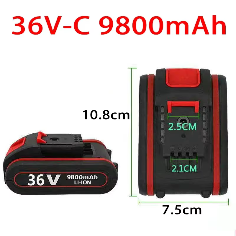 Nouveau 21V 36v 9800mAh outil de forage électrique batterie au lithium rechargeable tournevis