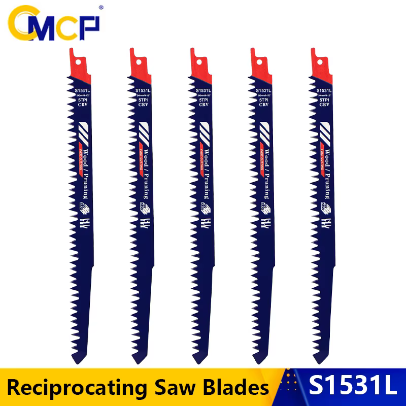 CMCP 1/2/5 pièces 240mm HCS lames de scie alternative S1531L pour le travail du bois