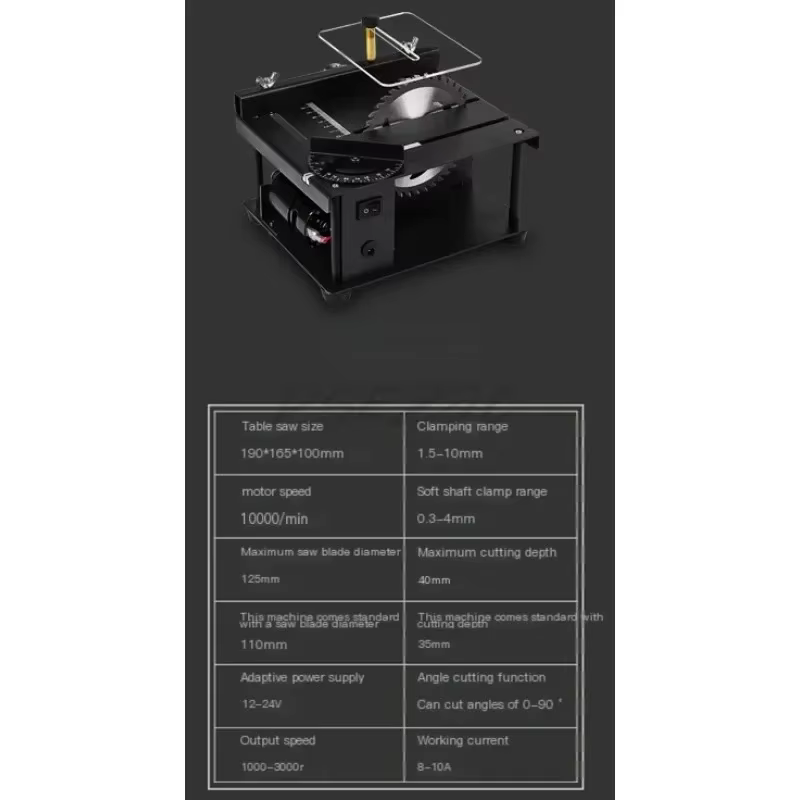 Petite scie de table électrique multifonctionnelle