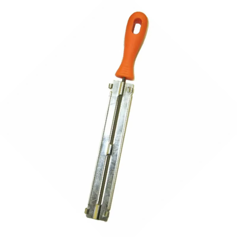 Kit d'affûtage de chaîne de tronçonneuse mécanique 1 pièce : lime et guide de mise à l'ailine 4mm 5/32"