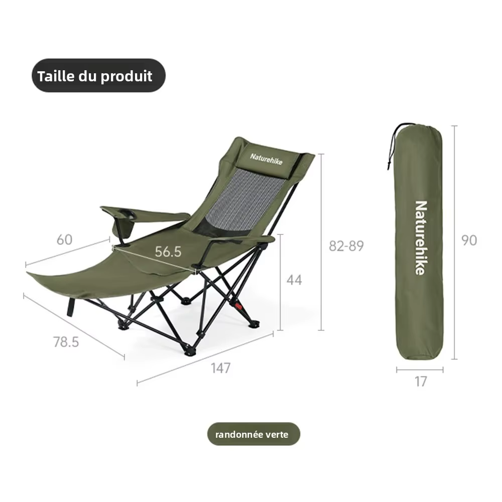1 pièces chaise longue pêche en plein air Camping chaises de mer chaise longue pliante chaises de plage sieste bureau chaise longue pliante