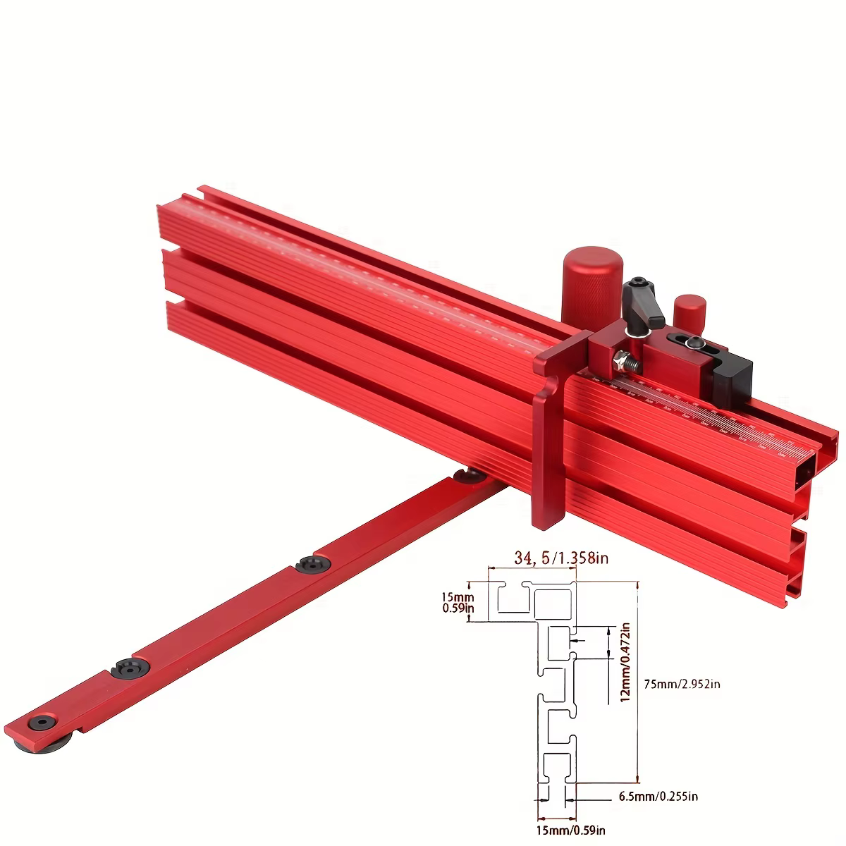 Barre d'onglet de jauge d'onglet de scie de Table pour 3/4x3/8 pouces