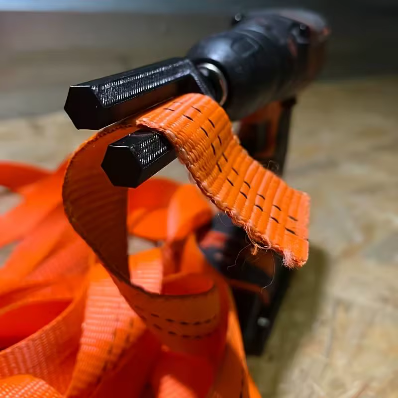Lot de 2 enrouleurs de sangles à cliquet manuels – Fixation sur perceuse