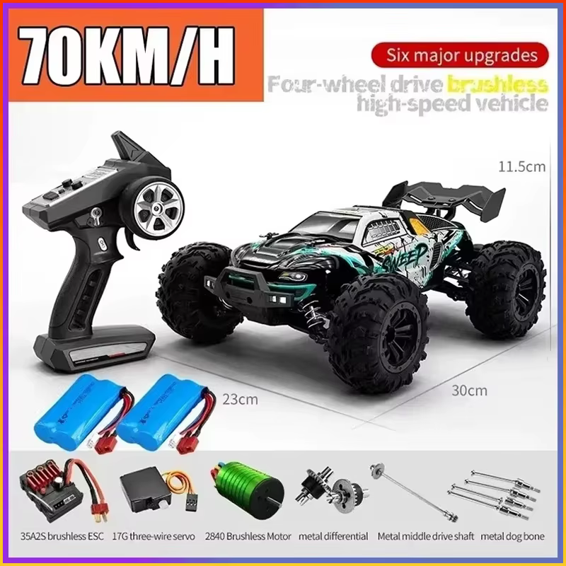 Jouet de voiture télécommandé sans balais, SCY16101, 16102, 16103 PRO, version 1:16 RC, 70 km/h, 4x4, haute vitesse, flottant, cadeau de voiture