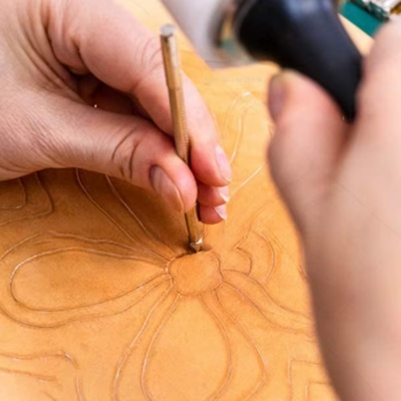 Outils d'impression du cuir, 6 types de Styles, gravure en gaufrage, ustensile d'artisanat du cuir, bricolage, timbres d'estampage, outils d'art manuels