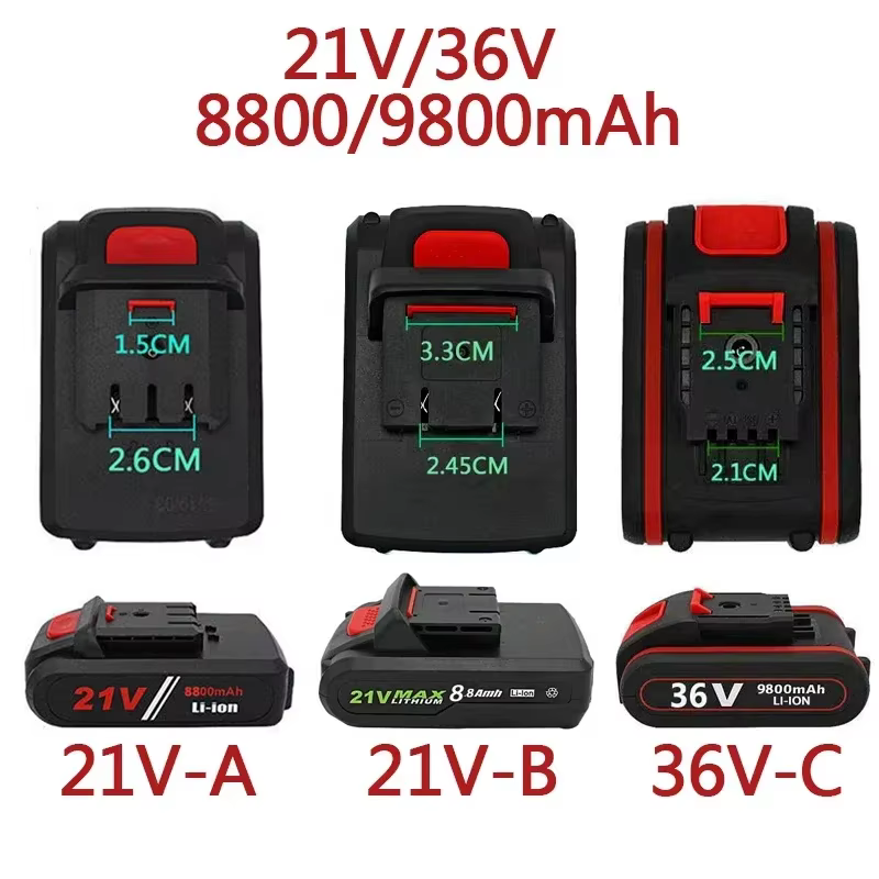 Nouveau 21V 36v batterie 9.8Ah perceuse électrique outil