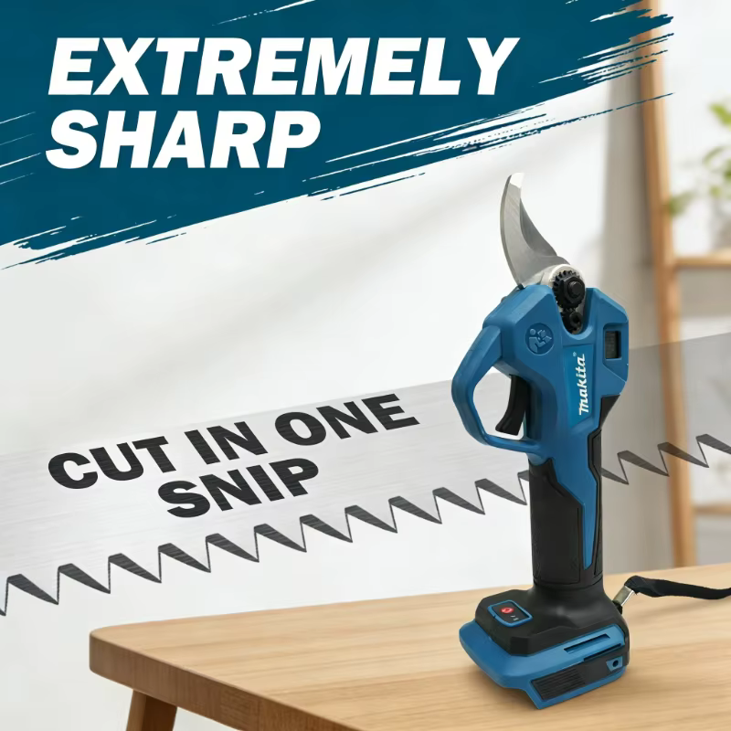 Sécateur électrique sans fil Makita 18V sans balais - Ciseaux de jardin multifonctionnels et coupe-branches (outil seul)
