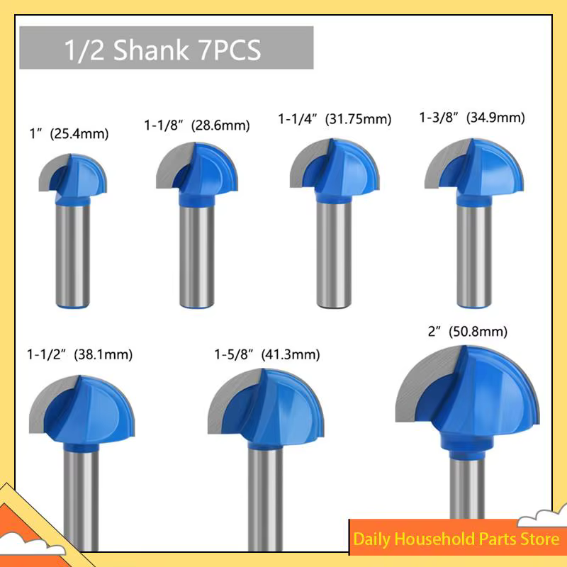 1/2 tige nez rond rainure noyau boîte routeur Bit Double
