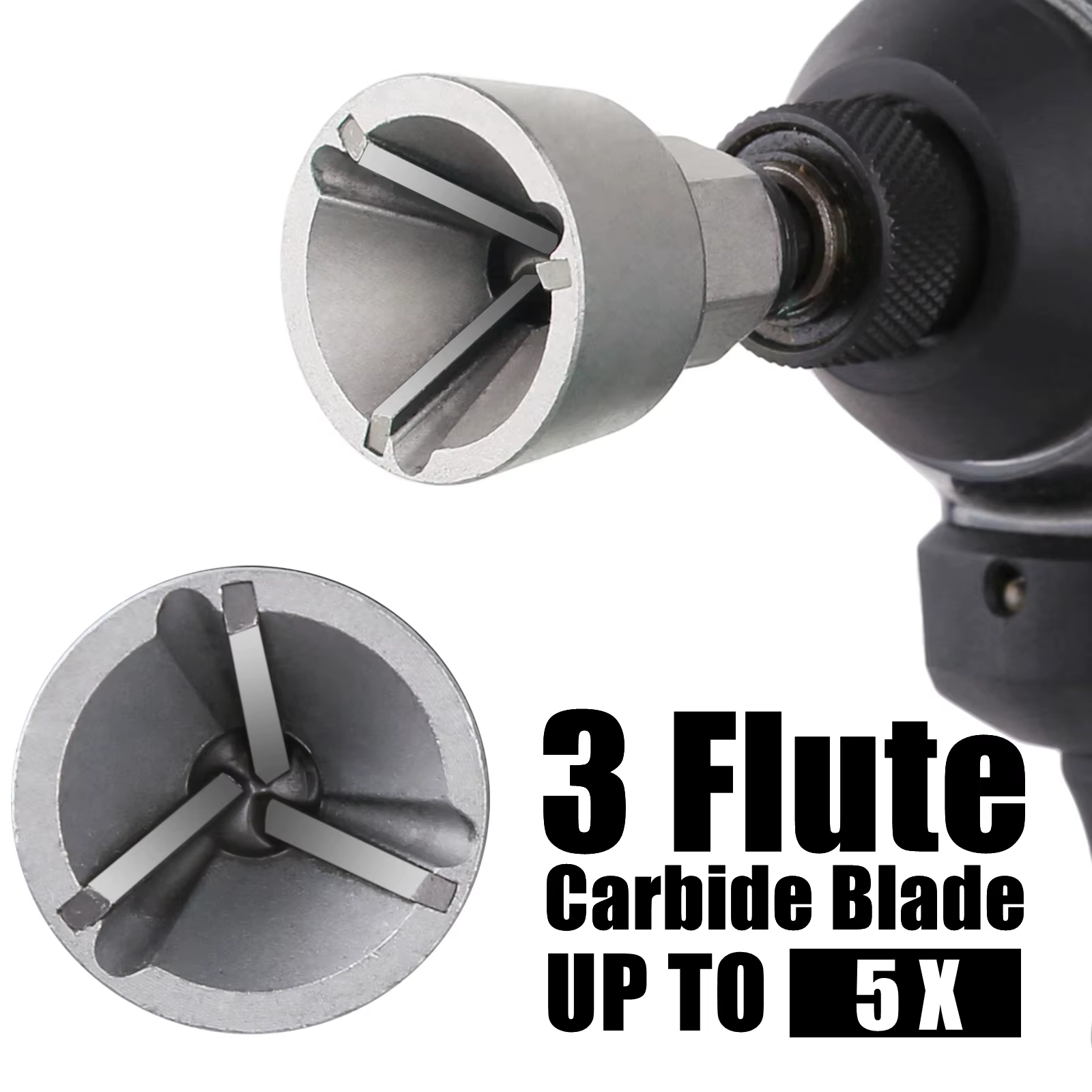 Vearter 20mm ébavurage outil de chanfrein externe foret à lame en carbure avec tige hexagonale de 1/4 ''à dégagement rapide pour enlever l'acier des bavures