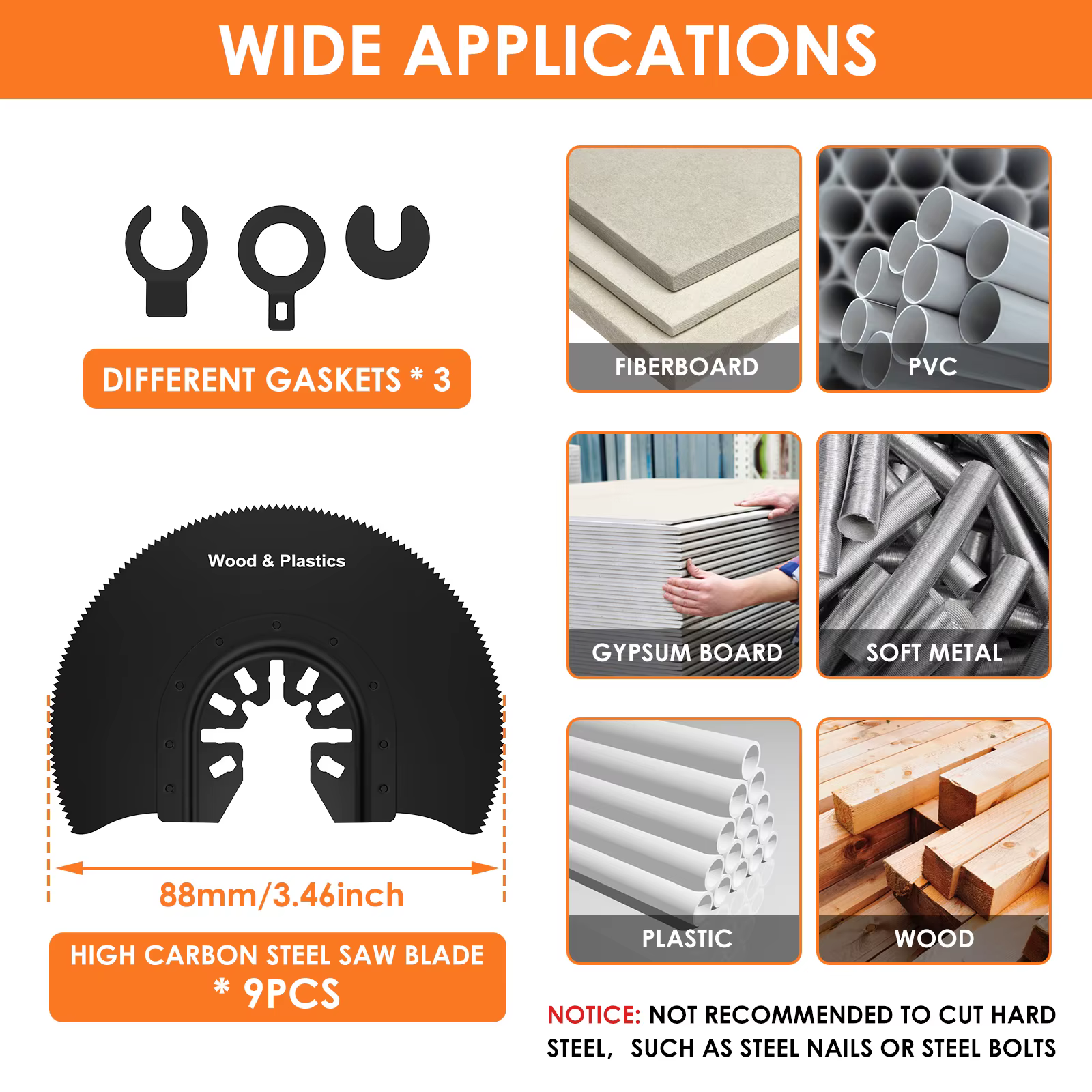 Lames de scie oscillantes multi-outils