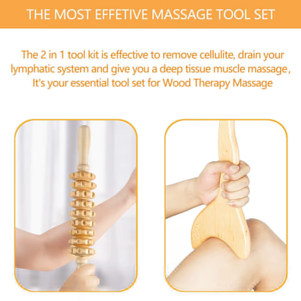 Outils de Massage thérapeutique en bois, outils de thérapie en bois pour soulager la douleur musculaire du corps, outils de sculpture du corps, Massage de la Fascia 1 pièces